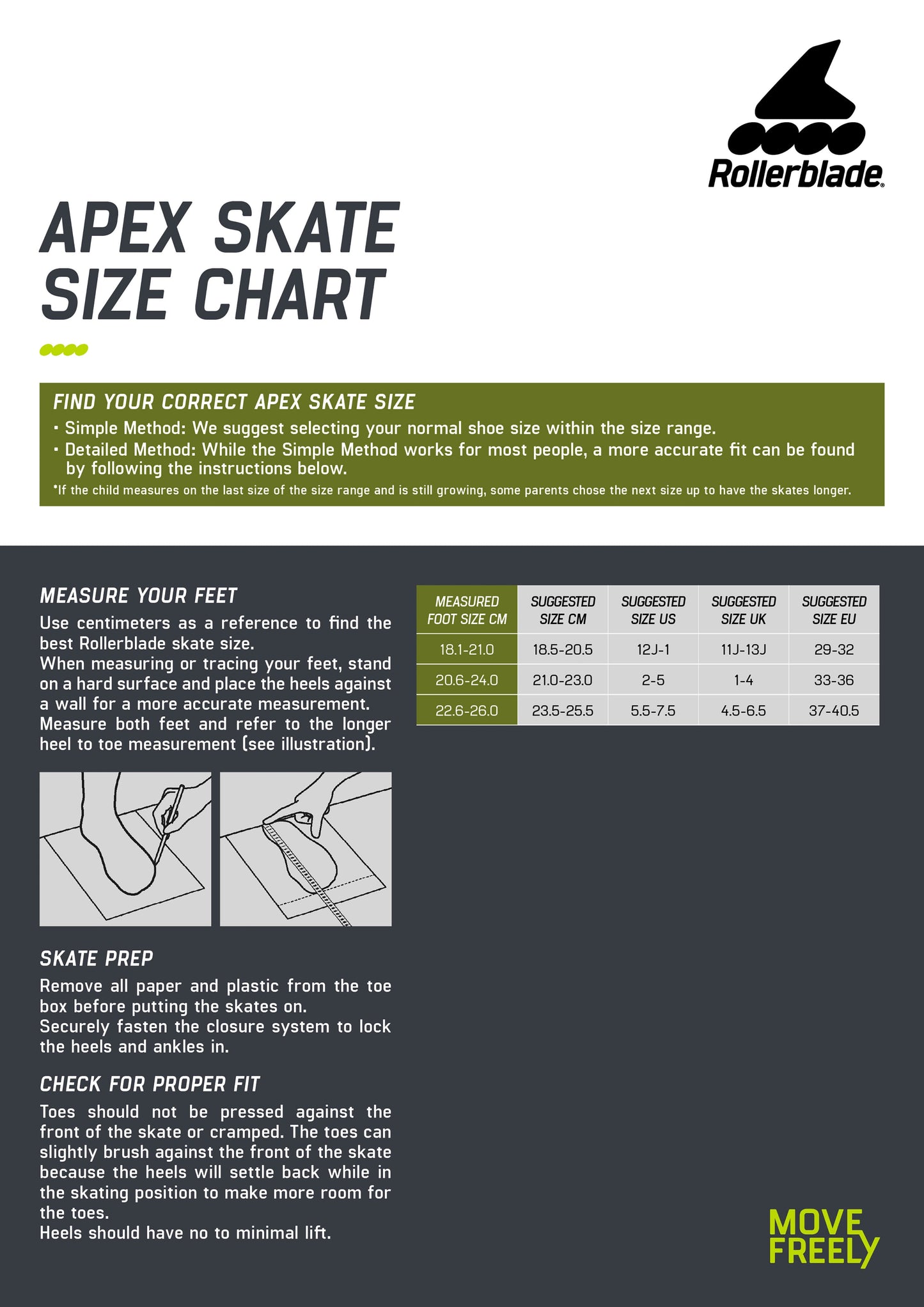Rollerblade Apex (Adjustable) – Charcoal/Yellow