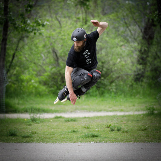 Keep Calm and Skate On Mens Tee