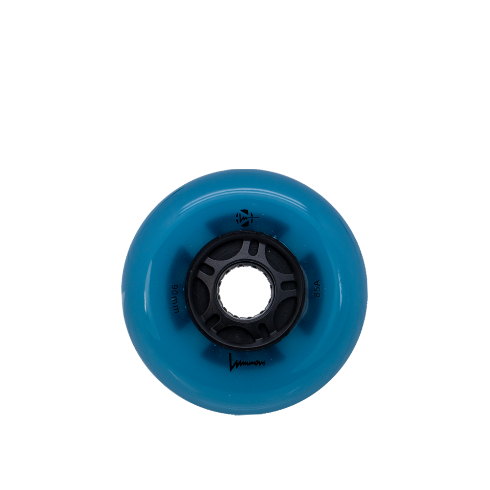 Luminous LED Light-Up Wheels (90mm/85a, Blue Glow) (4-pack)