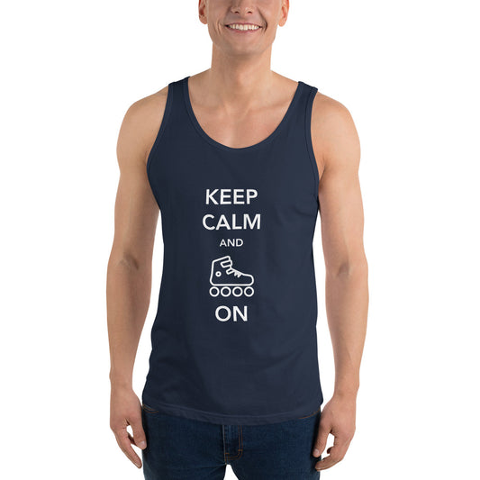 Keep Calm and Skate On Mens Tank