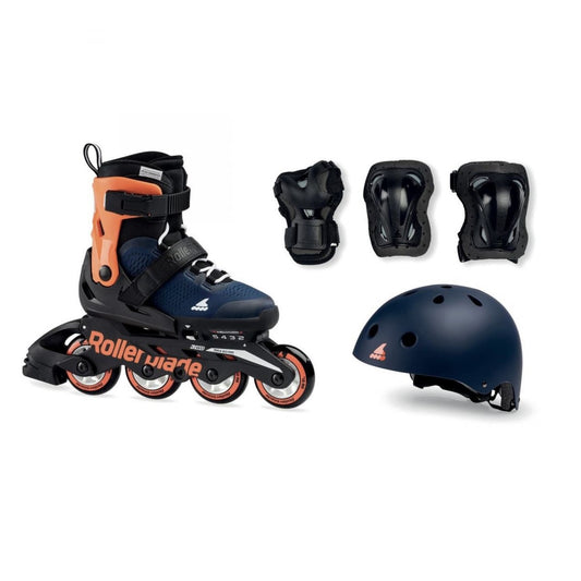 Rollerblade Microblade Combo (Adjustable) – Blue/Orange