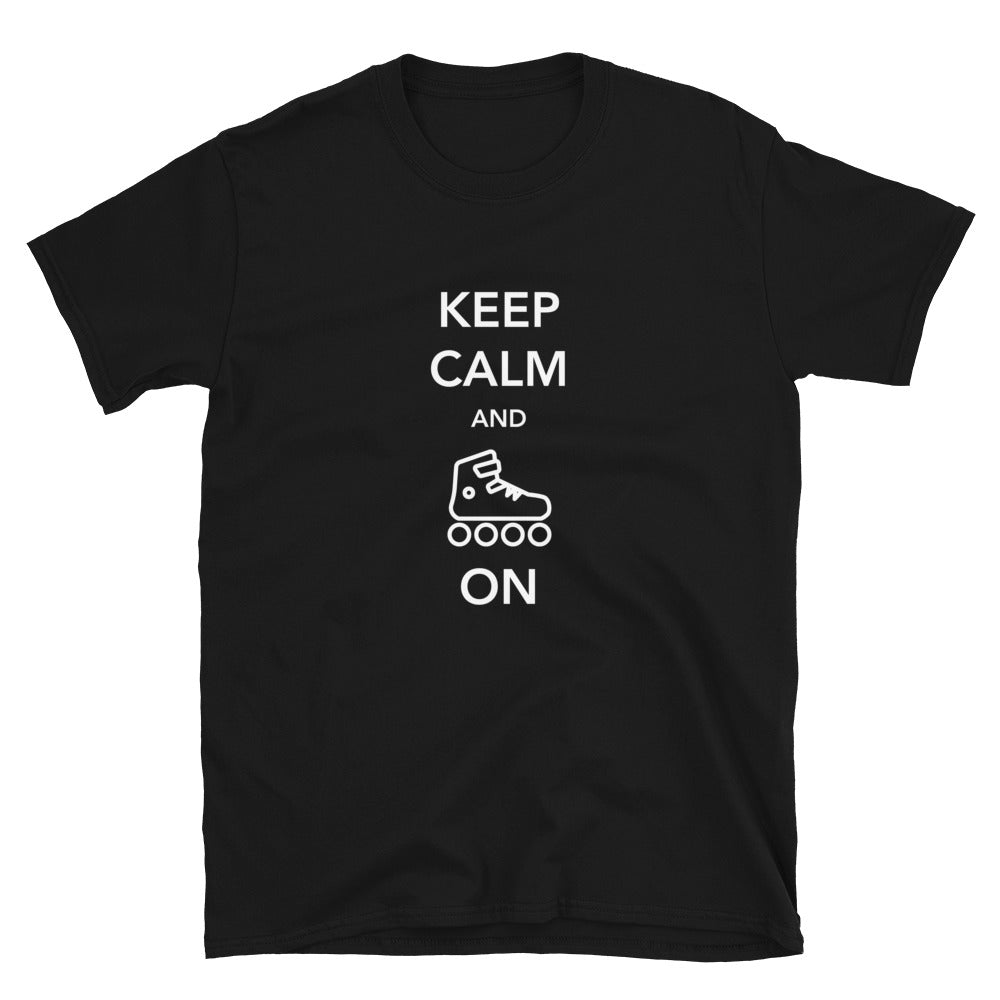 Keep Calm and Skate On Mens Tee