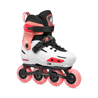 Rollerblade Apex (Adjustable) – Platinum/Coral