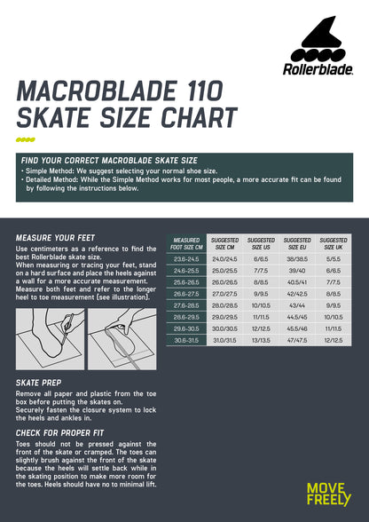 Rollerblade Macroblade 110 3WD (Black/Lime)