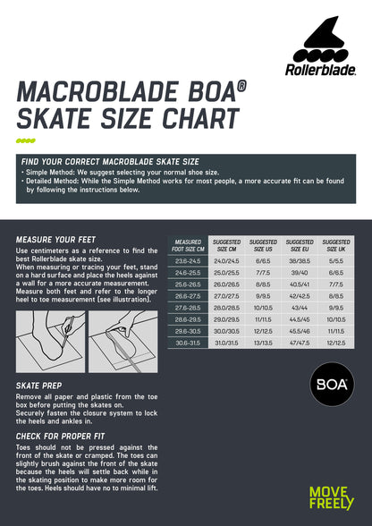Rollerblade Macroblade 84 BOA (Black/Lime)