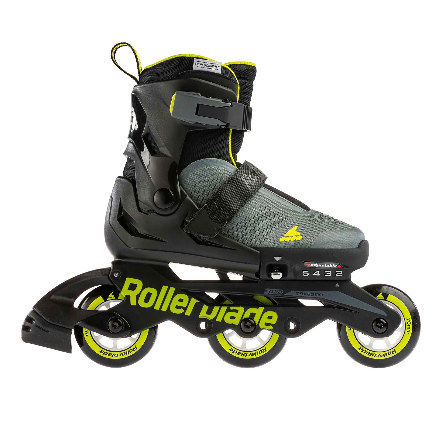 Rollerblade Microblade Free 3WD (Adjustable) – Anthracite/Lime